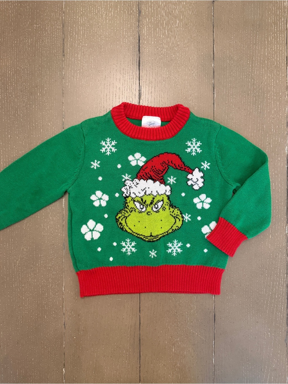 The Grinch Boys Long-Sleeve Dr Suess Grinch Christmas/Holiday Sweater Size 3T